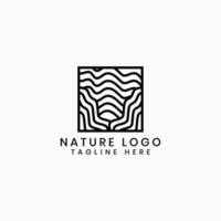 vetor de design de logotipo de planta tropical