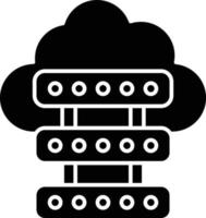 estilo de ícone do servidor em nuvem vetor
