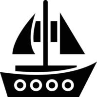 estilo de ícone de veleiro vetor