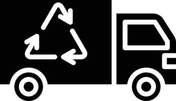 estilo de ícone de caminhão de reciclagem vetor