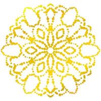 mandala de flores pontilhadas. elemento decorativo. doodle redondo ornamental isolado no fundo branco. elemento geométrico do círculo. vetor