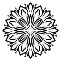 mandala fofa. flor redonda ornamental doodle isolada no fundo branco. ornamento decorativo geométrico em estilo oriental étnico. vetor