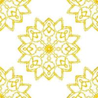 padrão sem emenda gradiente de fantasia com mandala ornamental. fundo abstrato flor doodle redondo. círculo geométrico floral. vetor