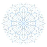 mandala de flores pontilhadas. elemento decorativo. doodle redondo ornamental isolado no fundo branco. elemento de círculo geométrico. vetor