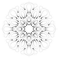 mandala fofa. flor redonda ornamental doodle isolada no fundo branco. ornamento decorativo geométrico em estilo oriental étnico. vetor