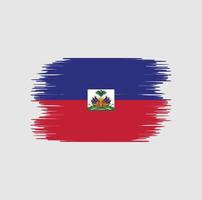 pincelada de bandeira do haiti. bandeira nacional vetor