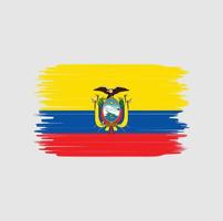 pincelada de bandeira do Equador. bandeira nacional vetor