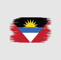 pincelada de bandeira de antígua e barbuda. bandeira nacional vetor