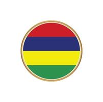 bandeira da Maurícia com moldura dourada vetor
