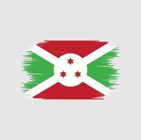 pincelada de bandeira do burundi. bandeira nacional vetor