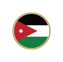 bandeira da Jordânia com moldura dourada vetor