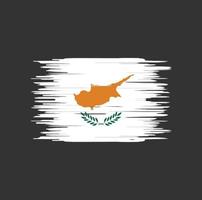 pincelada de bandeira de chipre. bandeira nacional vetor