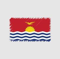 pincelada de bandeira de kiribati. bandeira nacional vetor