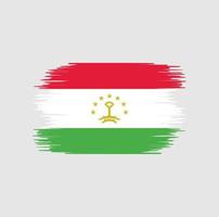 pincelada de bandeira do tajiquistão. bandeira nacional vetor