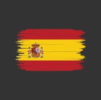 pincelada de bandeira de espanha. bandeira nacional vetor