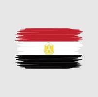 pincelada de bandeira do Egito. bandeira nacional vetor