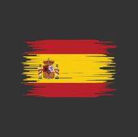 pincelada de bandeira de espanha. bandeira nacional vetor