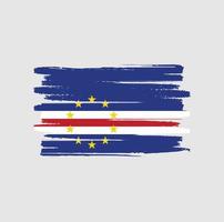 pinceladas de bandeira de cabo verde vetor