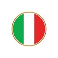 bandeira da itália com moldura dourada vetor