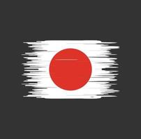 pincelada de bandeira do japão. bandeira nacional vetor