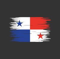 pincelada de bandeira do Panamá. bandeira nacional vetor