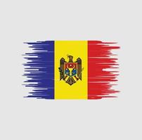 pincelada de bandeira da Moldávia. bandeira nacional vetor