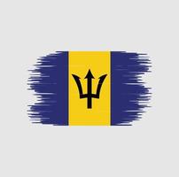 pincelada de bandeira de barbados. bandeira nacional vetor