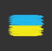 pincelada de bandeira da ucrânia. bandeira nacional vetor