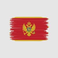 pincelada de bandeira de montenegro. bandeira nacional vetor