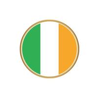 bandeira da irlanda com moldura dourada vetor