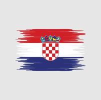 pincelada de bandeira da croácia. bandeira nacional vetor