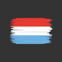 pincelada de bandeira de luxemburgo. bandeira nacional vetor