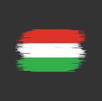 pincelada de bandeira da Hungria. bandeira nacional vetor