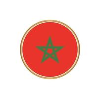 bandeira de Marrocos com moldura dourada vetor
