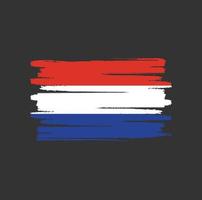 pinceladas de bandeira holandesa vetor