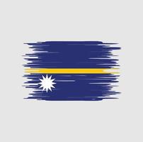 pincelada de bandeira de nauru. bandeira nacional vetor