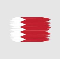 pincelada de bandeira do Bahrein. bandeira nacional vetor