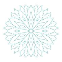 mandala de flores pontilhadas. elemento decorativo. doodle redondo ornamental isolado no fundo branco. elemento de círculo geométrico. vetor