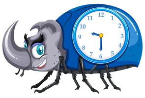Um modelo de relógio de besouro vetor