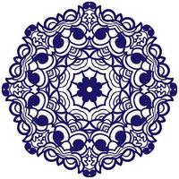 mandala colorida fofa. flor ornamental doodle redondo isolado no fundo branco. ornamento decorativo geométrico em estilo étnico oriental. vetor