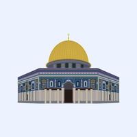 mesquita al aqsa - cúpula da ilustração vetorial de rock jerusalém vetor