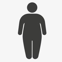 ícone de homem gordo. ilustração vetorial isolada no fundo branco