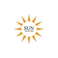 sol ilustração vetorial ícone logotipo modelo de design vetor