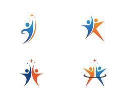 Human character logo sign Sinal de logotipo de cuidados de saúde Vector