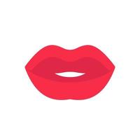 lábio vermelho, ícone dos namorados vetor