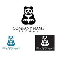 panda fofo urso logotipo animal mamíferos moderno é um ícone de vetor engraçado
