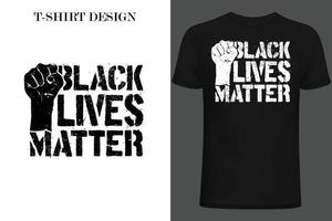 Vidas negras importam design de camiseta. vetor