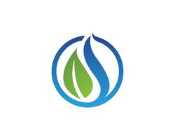 Modelo de logotipo de folha de árvore de eco