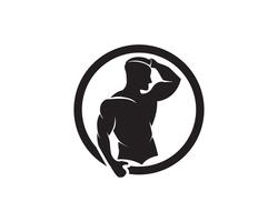 Objeto de vetor e ícones para rótulo esportivo, distintivo de ginásio, Fitness Logo Design
