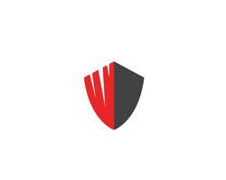 Guarda de segurança logo design vector escudo